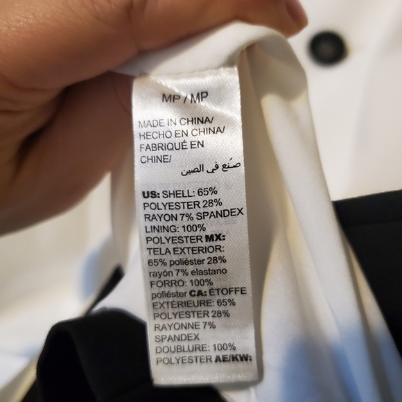 NWT White House Black Market Colorblock Coat Jacket WHBM Petite Medium - Picture 6 of 9